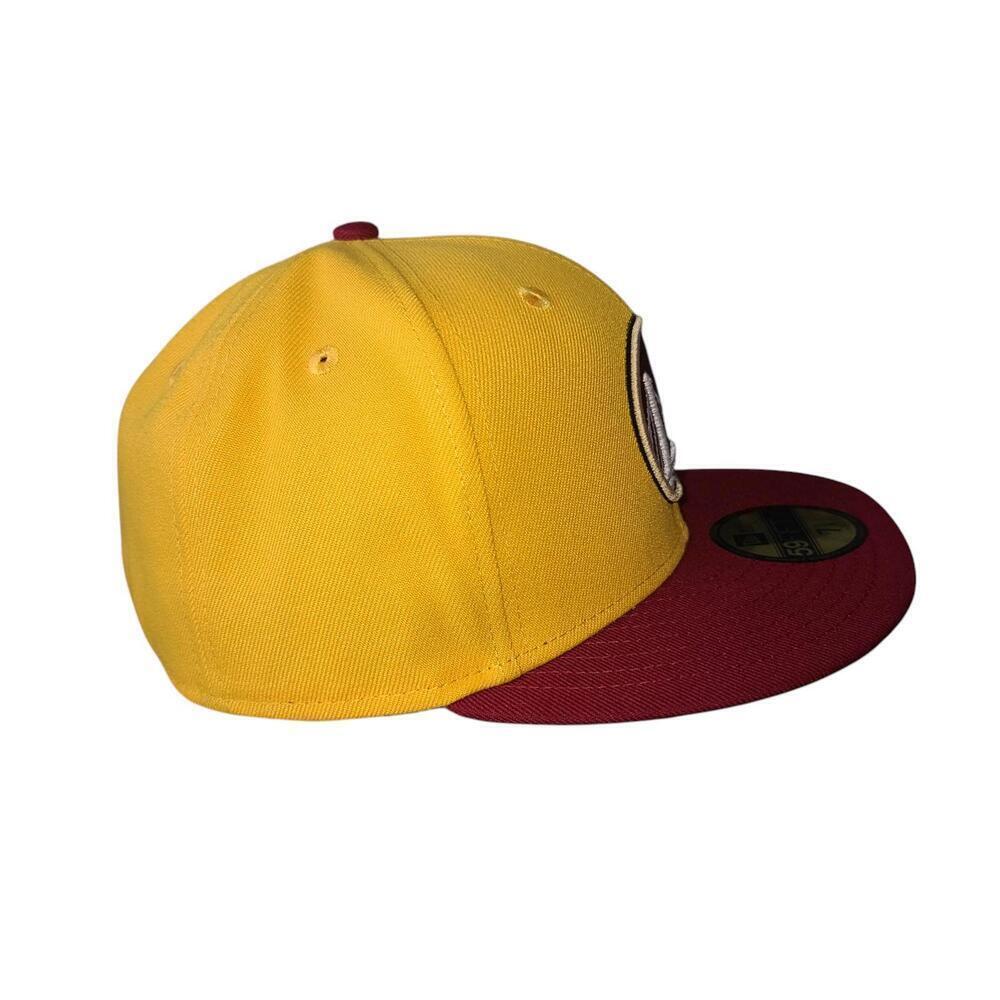 New Era Golden State Warriors Fitted Cap - Yellow & Maroon - Size 7 1/8 - Picture 5 of 9